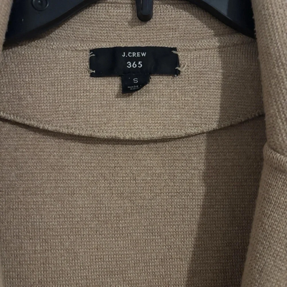 J. Crew Beige Knit Cardigan Preppy Women Cozy Sweater Blazer Sz S Tan Minimalist